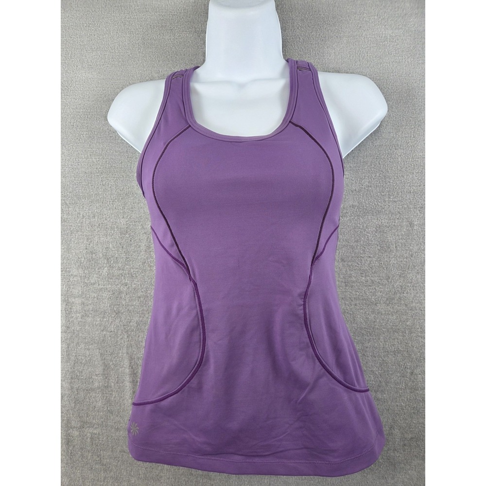 Athleta‎ Energy Activewear Tank Top XS Purple Sleeveless Racerback Lined